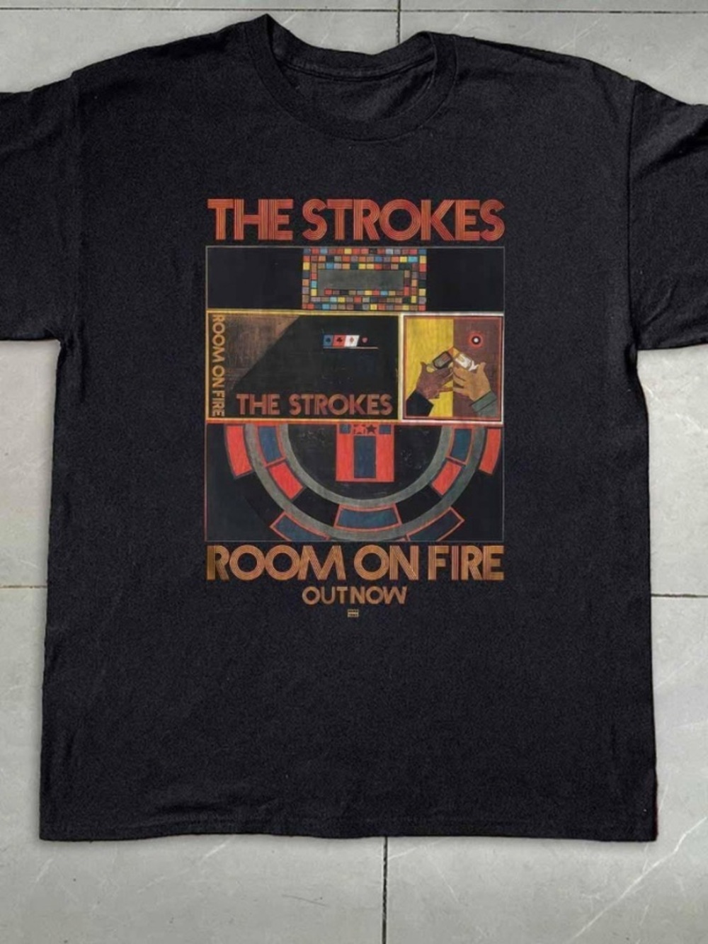 Black Tee The Strokes Graphic, music shirt